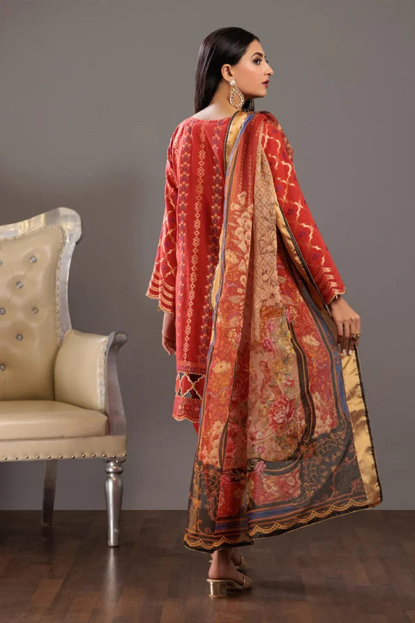 RED JACQUARD-3 PC