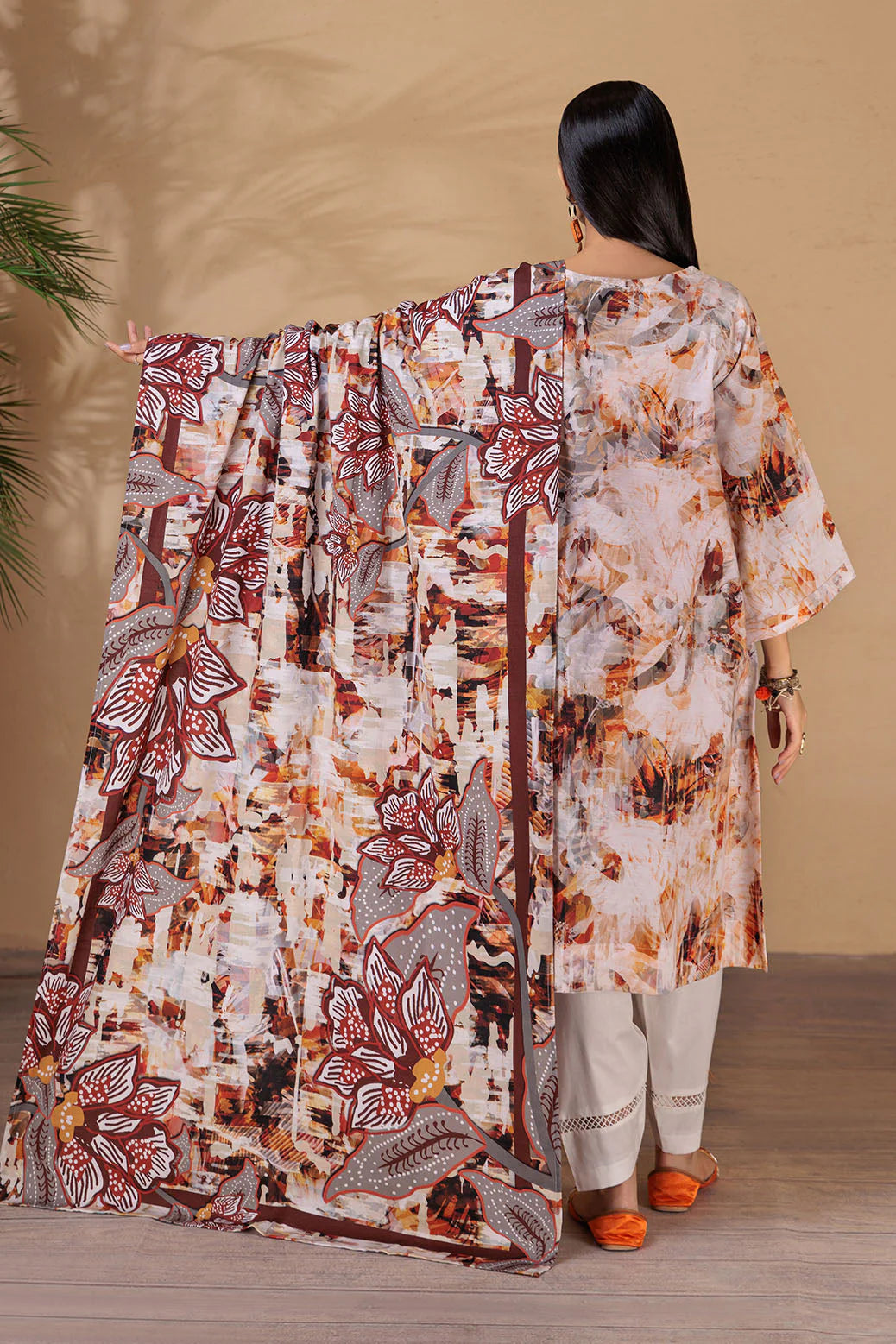 BROWN JACQUARD-3 PC