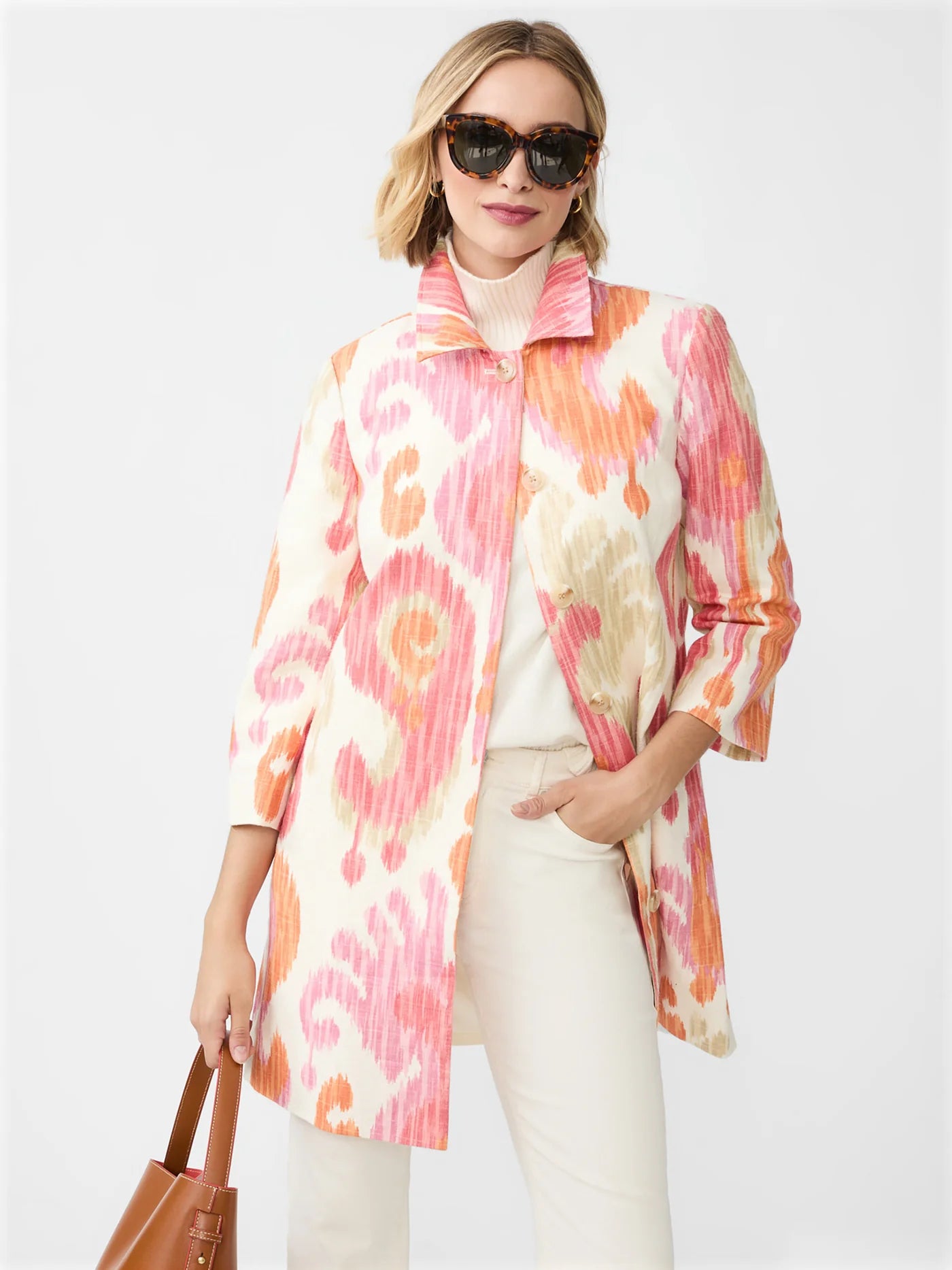 Deirdre Coat in Ikat Swirl
