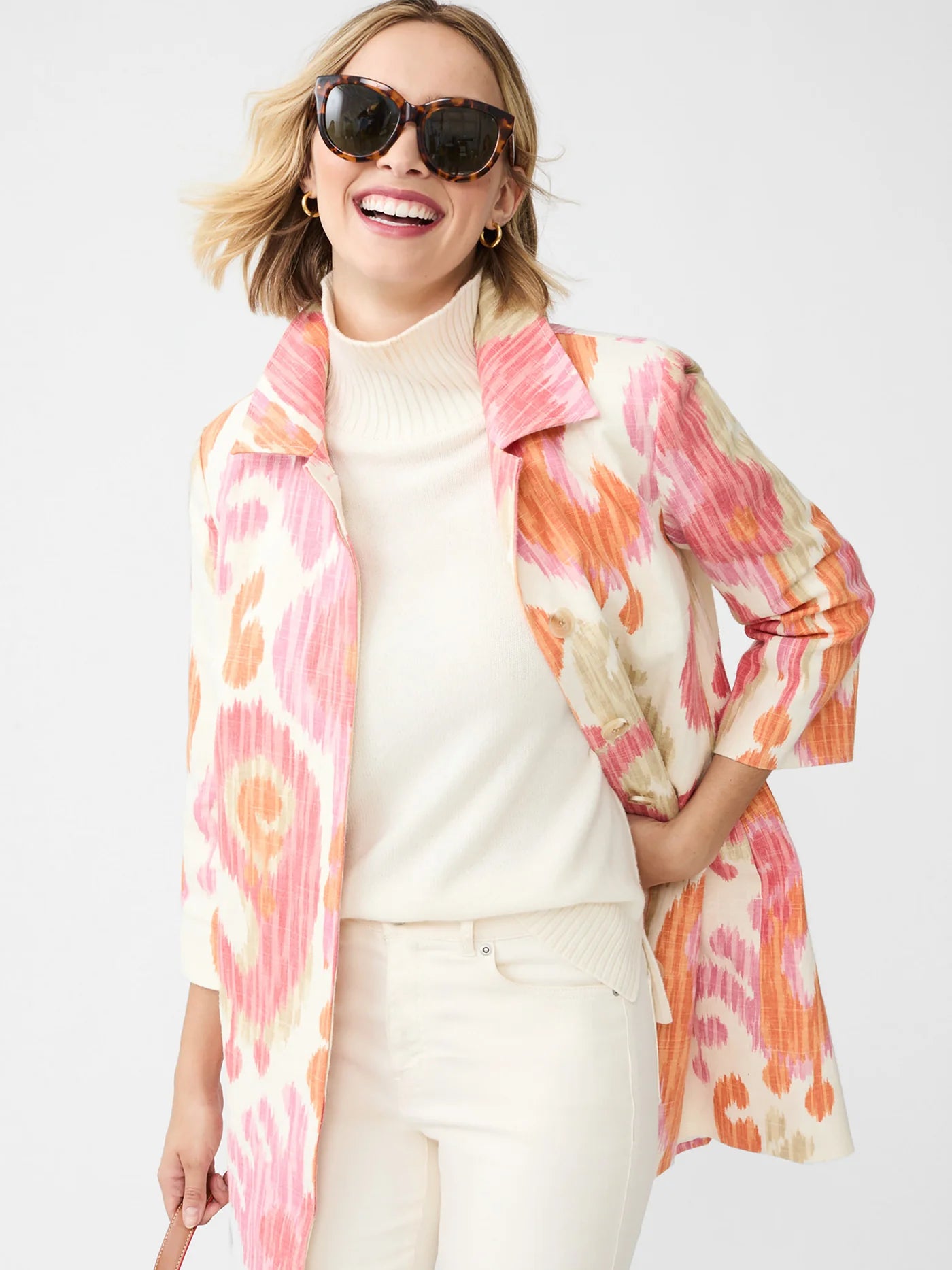 Deirdre Coat in Ikat Swirl